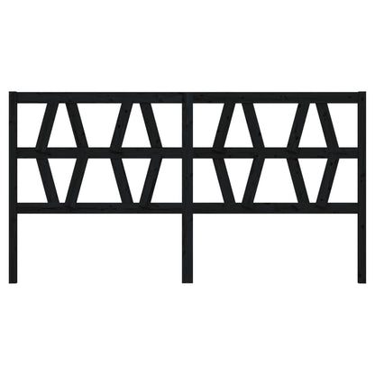 vidaXL Tête de lit Noir 206x4x100 cm Bois de pin massif