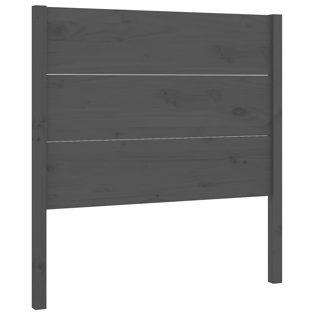 vidaXL Kopfteil Grau 96x4x100 cm Massivholz Kiefer