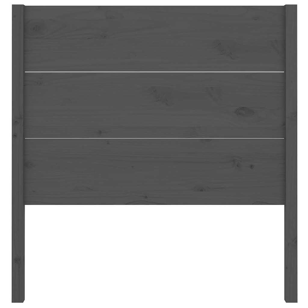 vidaXL Kopfteil Grau 96x4x100 cm Massivholz Kiefer