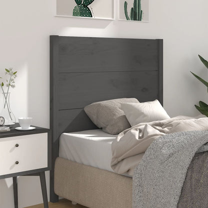 vidaXL Kopfteil Grau 96x4x100 cm Massivholz Kiefer