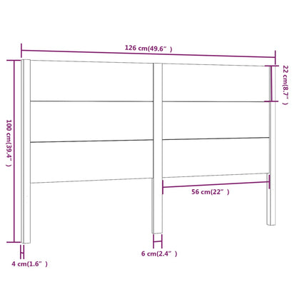 vidaXL Kopfteil Honigbraun 126x4x100 cm Massivholz Kiefer