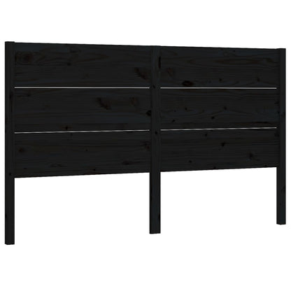 vidaXL Kopfteil Schwarz 126x4x100 cm Massivholz Kiefer