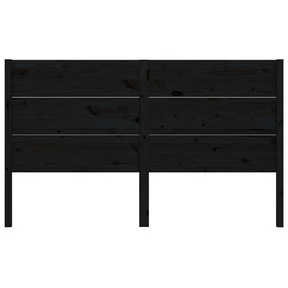 vidaXL Kopfteil Schwarz 126x4x100 cm Massivholz Kiefer