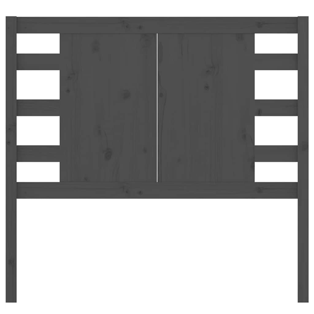 vidaXL Kopfteil Grau 81x4x100 cm Massivholz Kiefer
