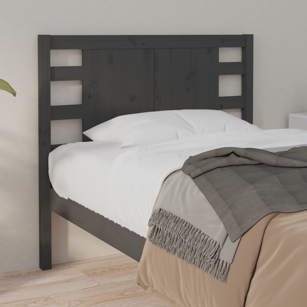 vidaXL Kopfteil Grau 106x4x100 cm Massivholz Kiefer