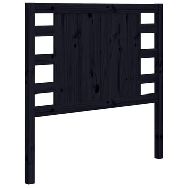 vidaXL Kopfteil Schwarz 106x4x100 cm Massivholz Kiefer