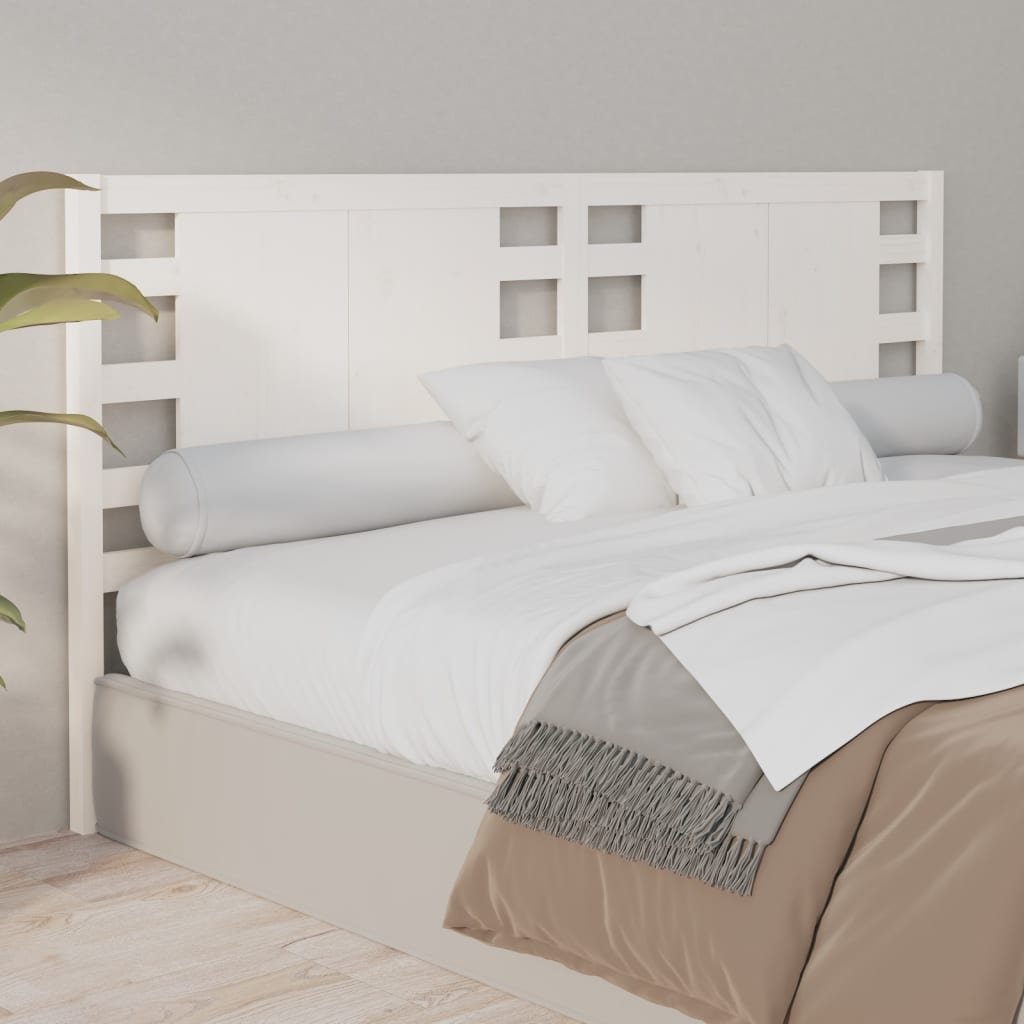 vidaXL Tête de lit Blanc 166x4x100 cm Bois de pin massif