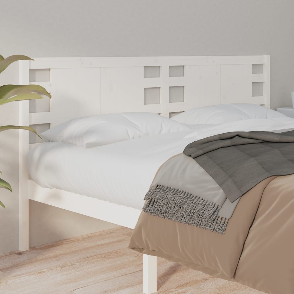 vidaXL Tête de lit Blanc 166x4x100 cm Bois de pin massif
