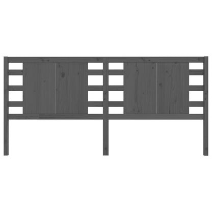 vidaXL Kopfteil Grau 206x4x100 cm Massivholz Kiefer
