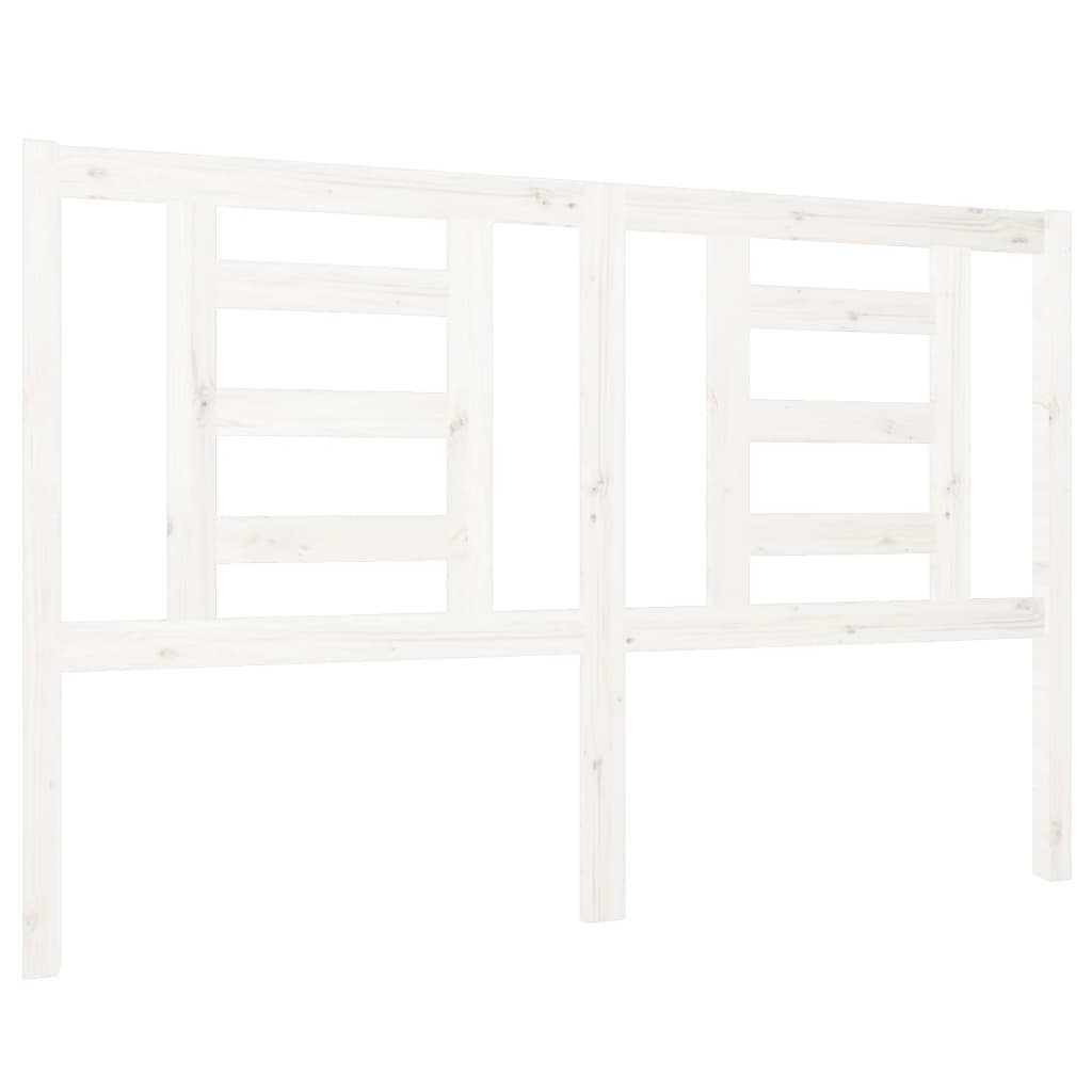 vidaXL Kopfteil Weiß 126x4x100 cm Massivholz Kiefer