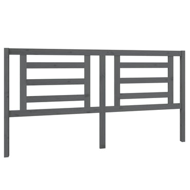 vidaXL Kopfteil Grau 186x4x100 cm Massivholz Kiefer