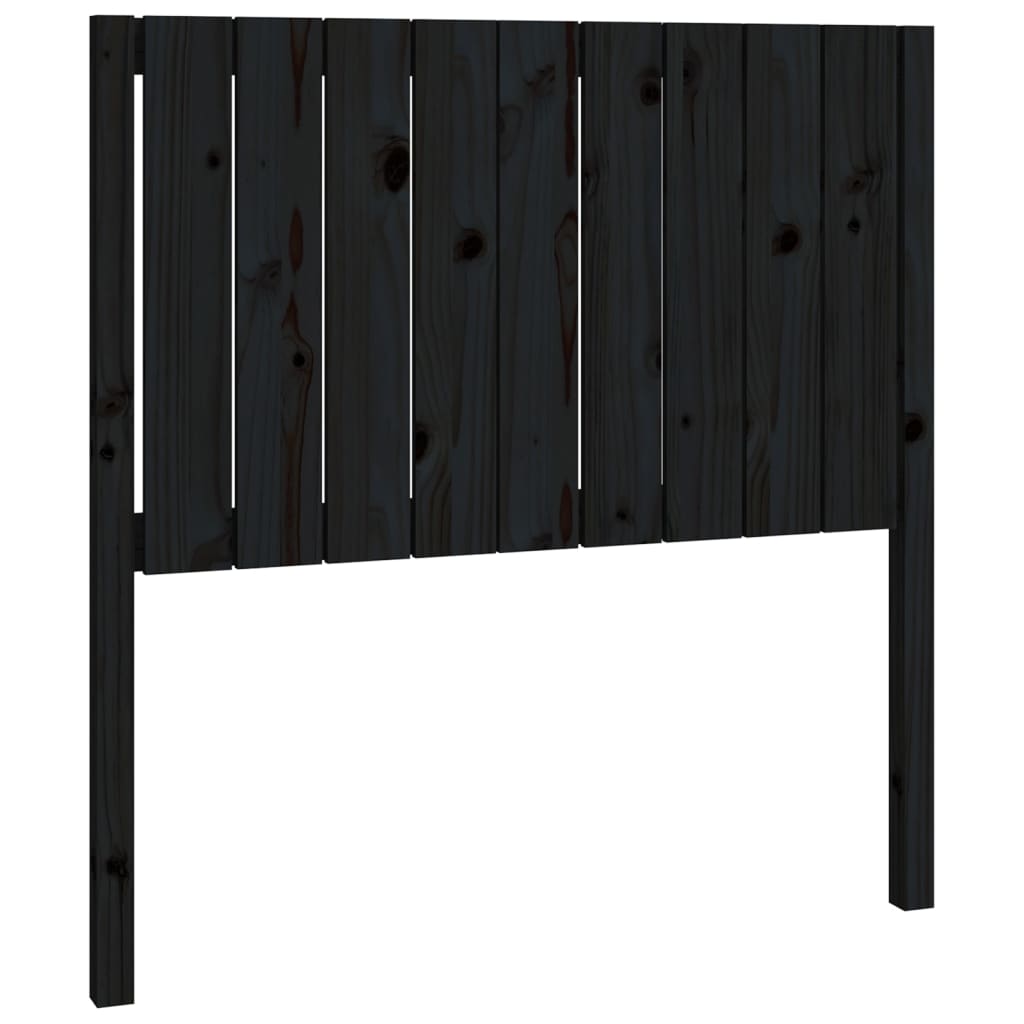 vidaXL Kopfteil Schwarz 95,5x4x100 cm Massivholz Kiefer