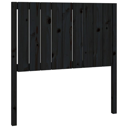 vidaXL Kopfteil Schwarz 95,5x4x100 cm Massivholz Kiefer