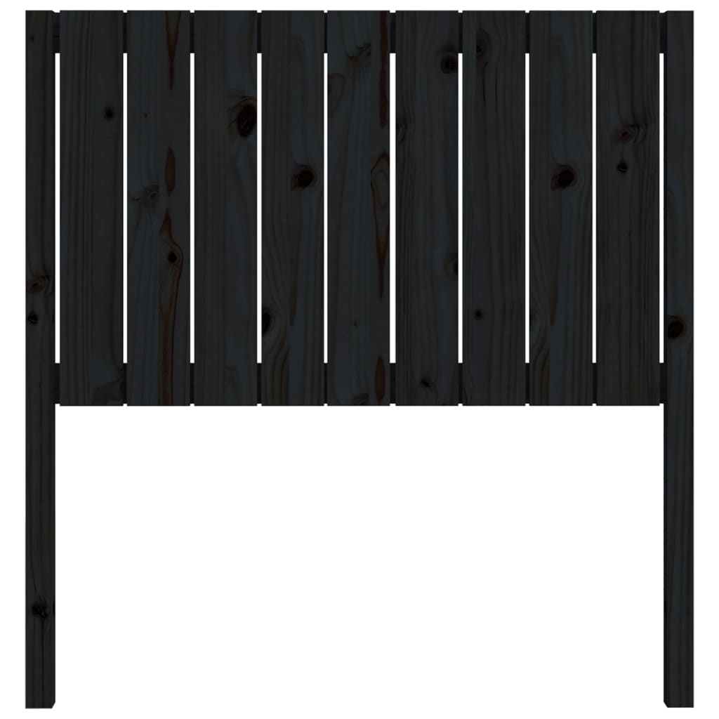 vidaXL Kopfteil Schwarz 95,5x4x100 cm Massivholz Kiefer