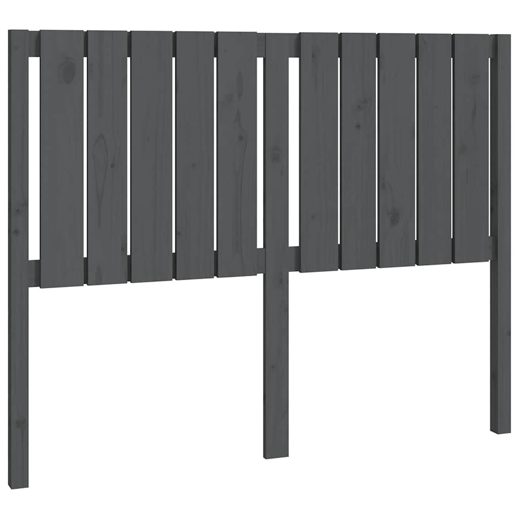 vidaXL Kopfteil Grau 125,5x4x100 cm Massivholz Kiefer