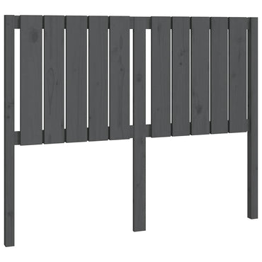 vidaXL Kopfteil Grau 125,5x4x100 cm Massivholz Kiefer