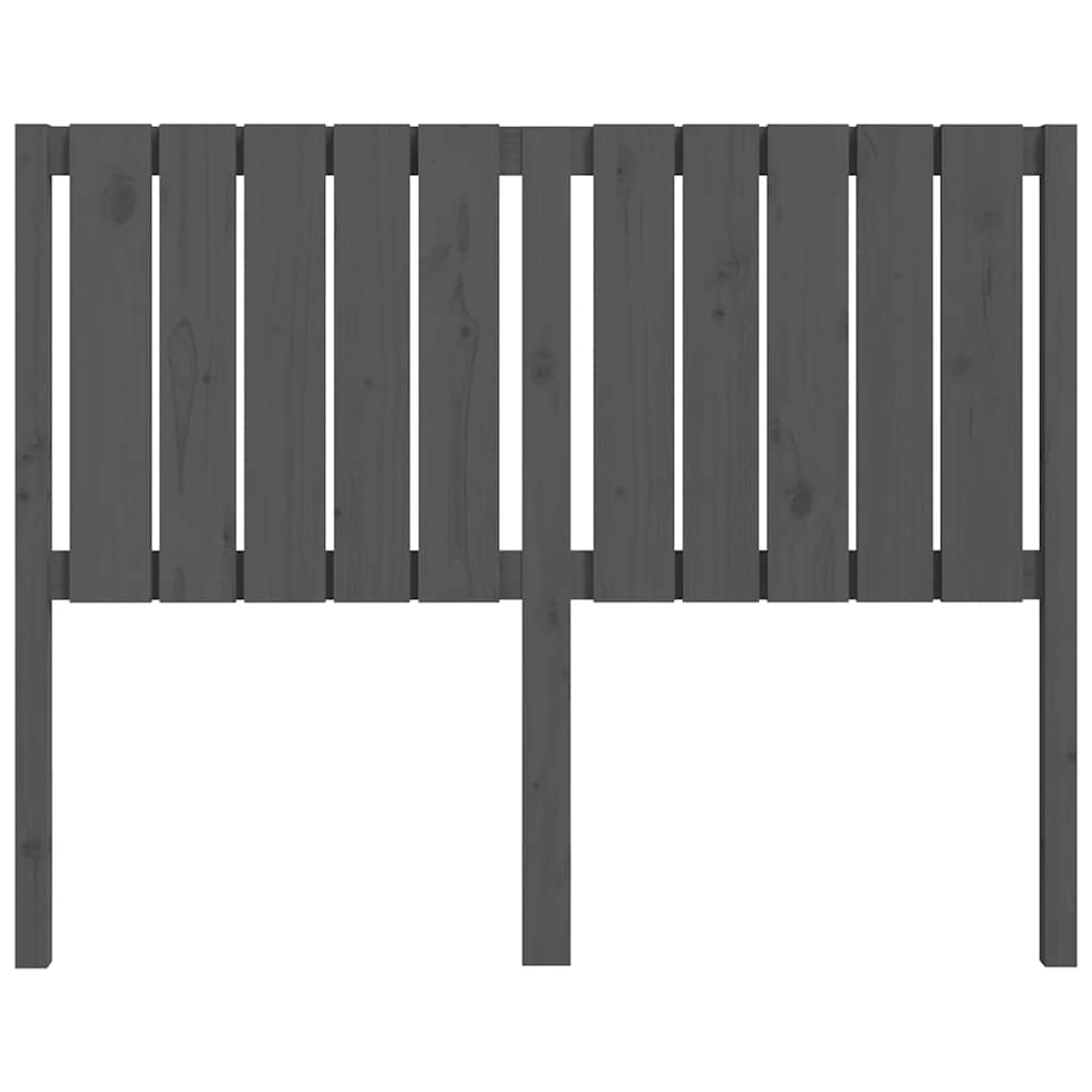 vidaXL Kopfteil Grau 125,5x4x100 cm Massivholz Kiefer