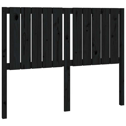 vidaXL Kopfteil Schwarz 125,5x4x100 cm Massivholz Kiefer