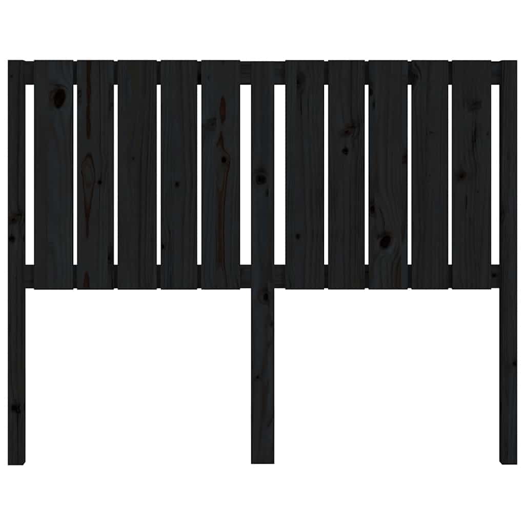 vidaXL Kopfteil Schwarz 125,5x4x100 cm Massivholz Kiefer