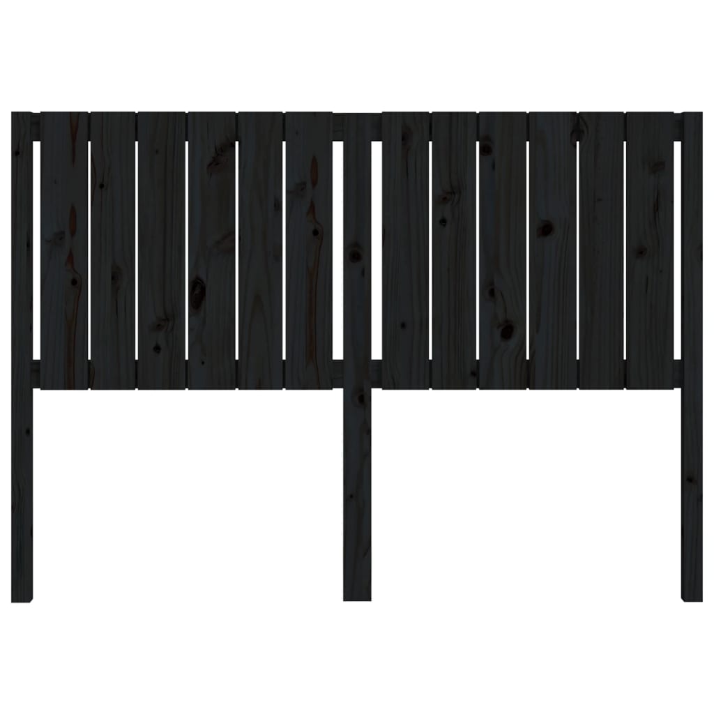 vidaXL Kopfteil Schwarz 145,5x4x100 cm Massivholz Kiefer