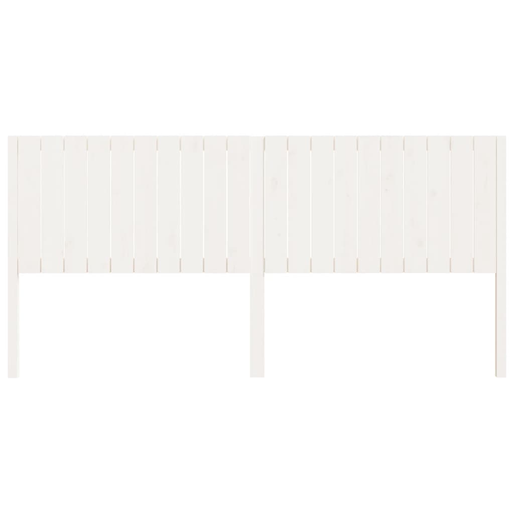 vidaXL Kopfteil Weiß 205,5x4x100 cm Massivholz Kiefer