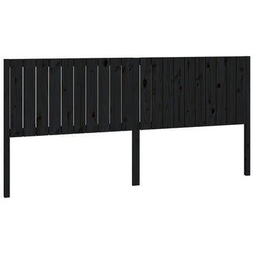 vidaXL Kopfteil Schwarz 205,5x4x100 cm Massivholz Kiefer