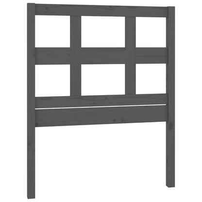 vidaXL Kopfteil Grau 80,5x4x100 cm Massivholz Kiefer