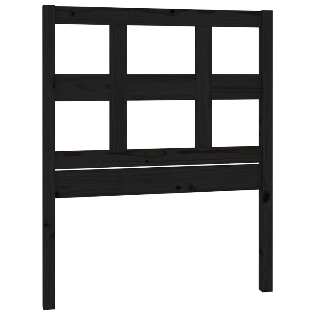 vidaXL Tête de lit Noir 95,5x4x100 cm Bois de pin massif