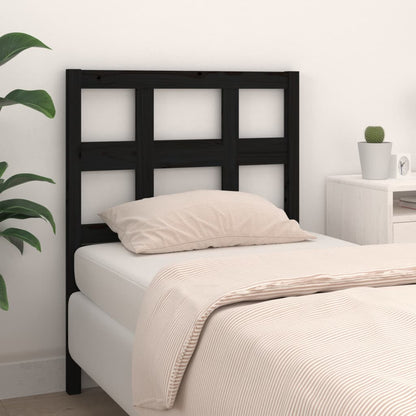 vidaXL Tête de lit Noir 95,5x4x100 cm Bois de pin massif