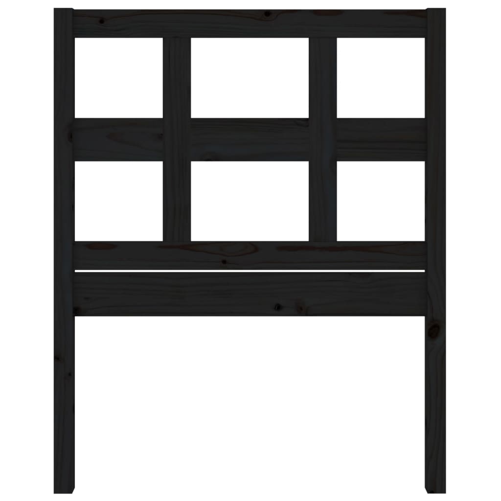 vidaXL Tête de lit Noir 95,5x4x100 cm Bois de pin massif