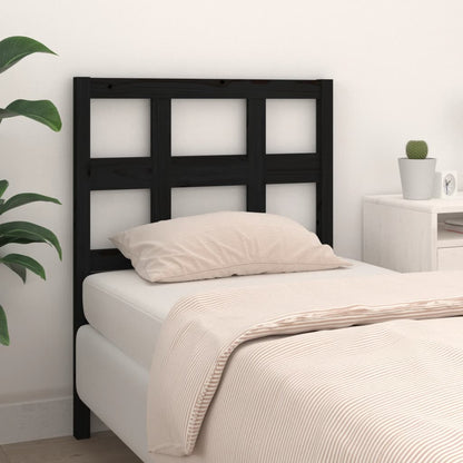 vidaXL Tête de lit Noir 95,5x4x100 cm Bois de pin massif