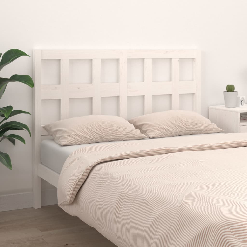 vidaXL Tête de lit Blanc 140,5x4x100 cm Bois de pin massif