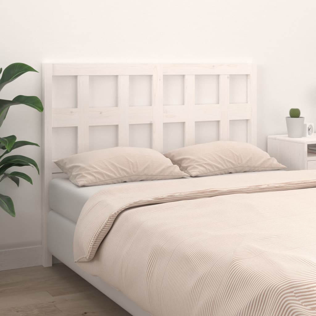 vidaXL Tête de lit Blanc 140,5x4x100 cm Bois de pin massif