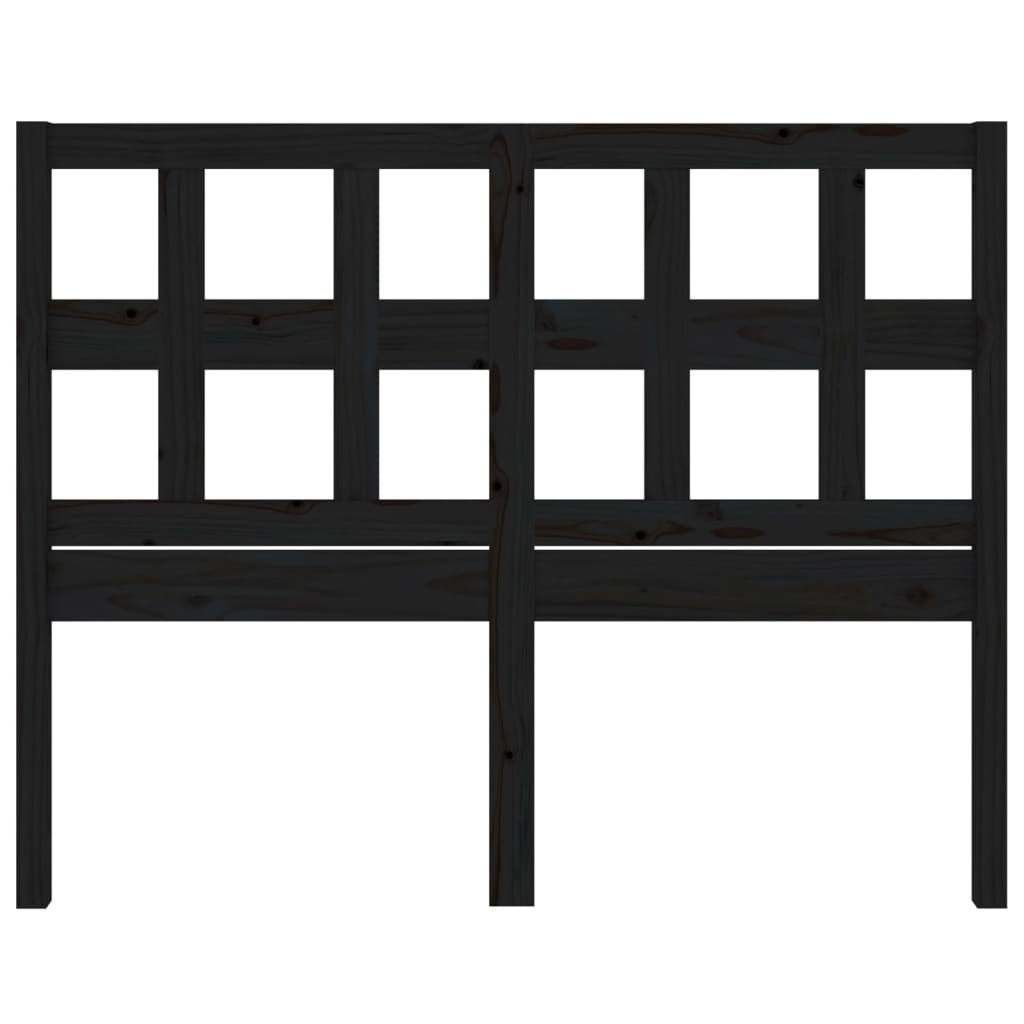 vidaXL Kopfteil Schwarz 165,5x4x100 cm Massivholz Kiefer