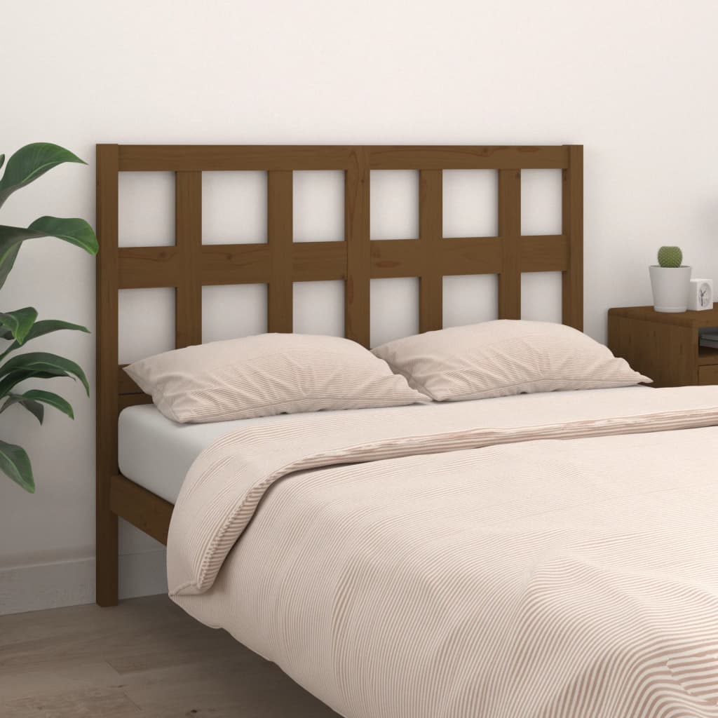 vidaXL Tête de lit Bois de pin massif marron miel 185,5x4x100 cm