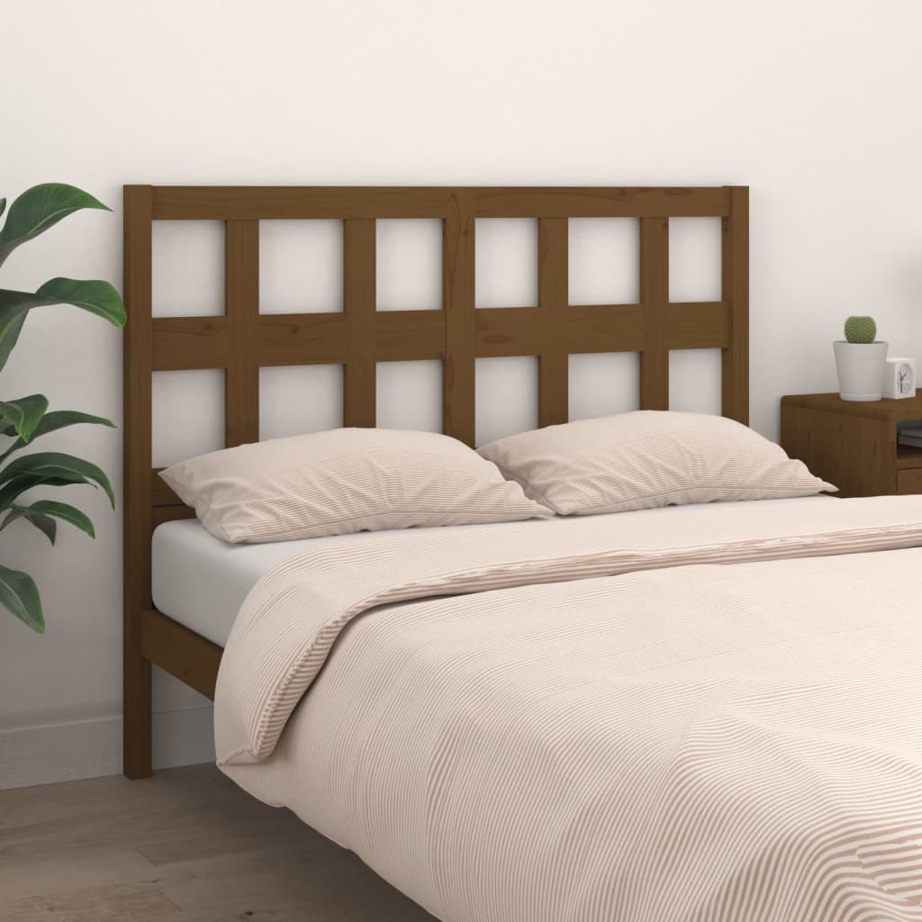 vidaXL Tête de lit Bois de pin massif Marron miel 205,5x4x100 cm