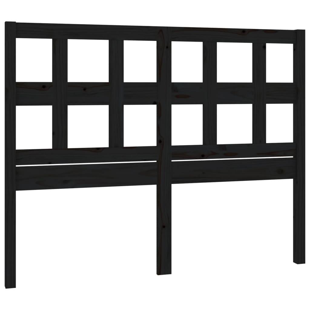 vidaXL Kopfteil Schwarz 205,5x4x100 cm Massivholz Kiefer