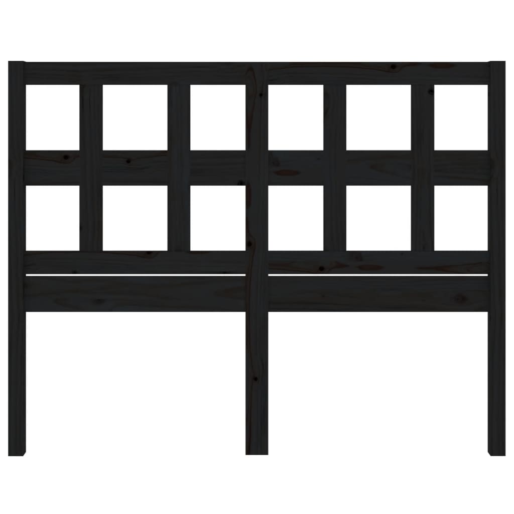 vidaXL Kopfteil Schwarz 205,5x4x100 cm Massivholz Kiefer