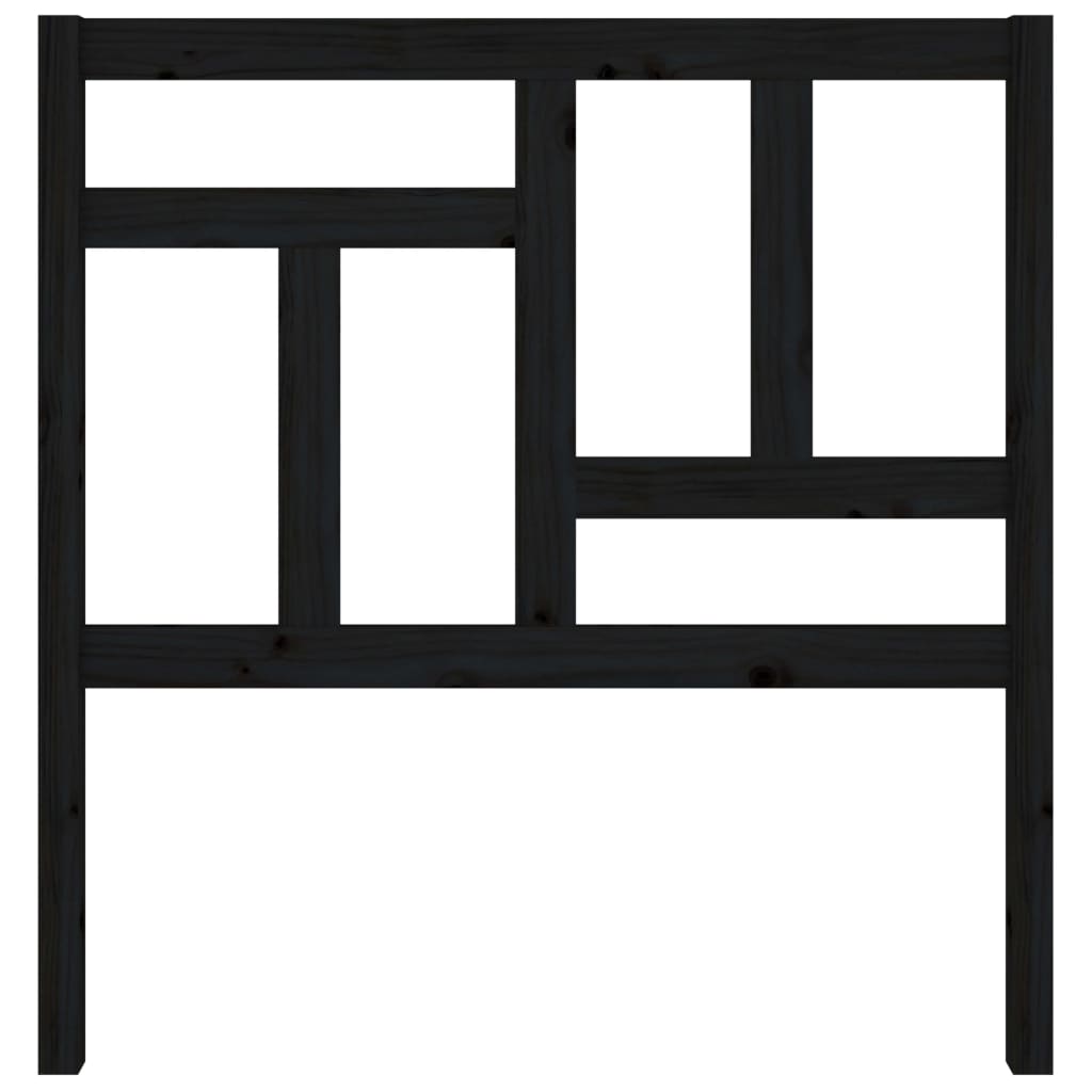 vidaXL Tête de lit Noir 95,5x4x100 cm Bois de pin massif