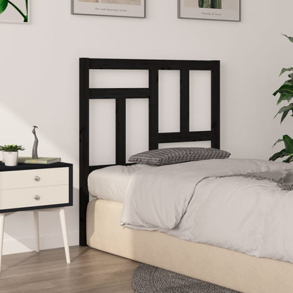 vidaXL Tête de lit Noir 95,5x4x100 cm Bois de pin massif