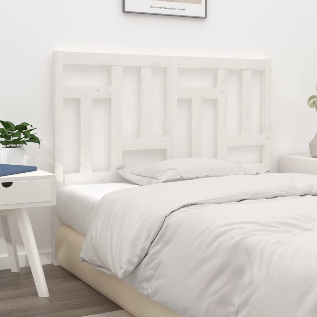 vidaXL Tête de lit Blanc 145,5x4x100 cm Bois de pin massif