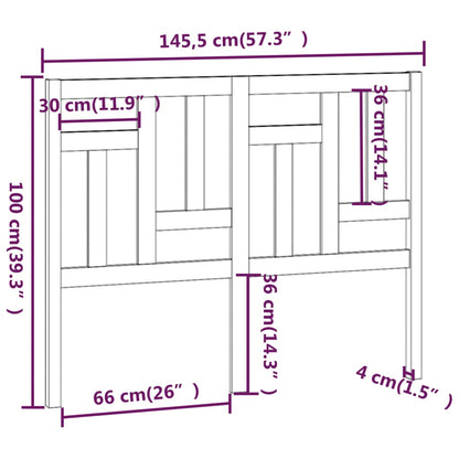 vidaXL Tête de lit Blanc 145,5x4x100 cm Bois de pin massif