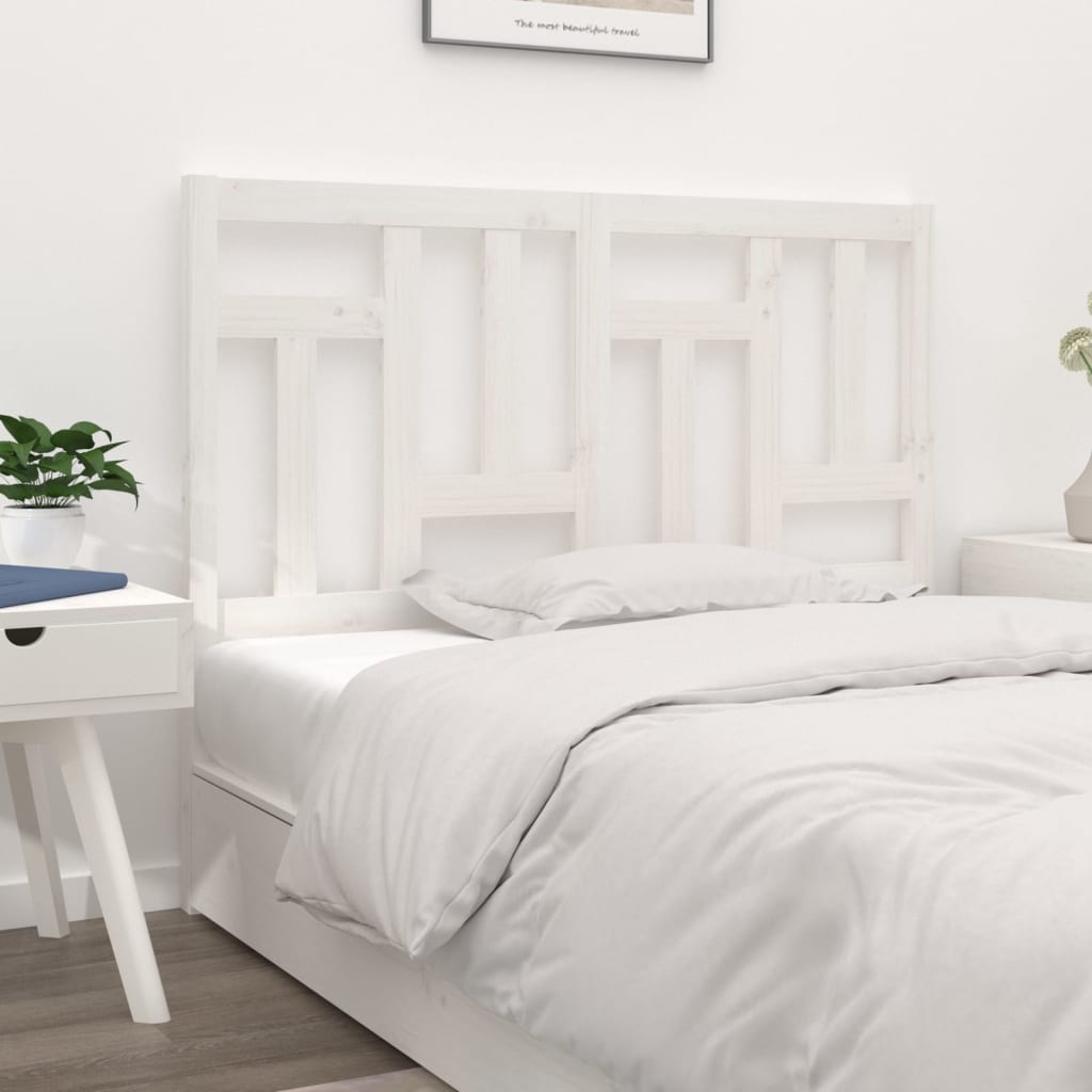 vidaXL Tête de lit Blanc 145,5x4x100 cm Bois de pin massif