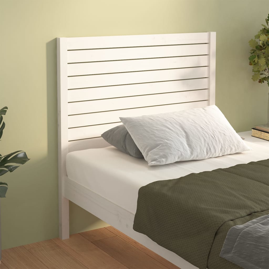 vidaXL Tête de lit Blanc 81x4x100 cm Bois de pin massif