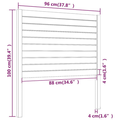 vidaXL Tête de lit 96x4x100 cm Bois de pin massif