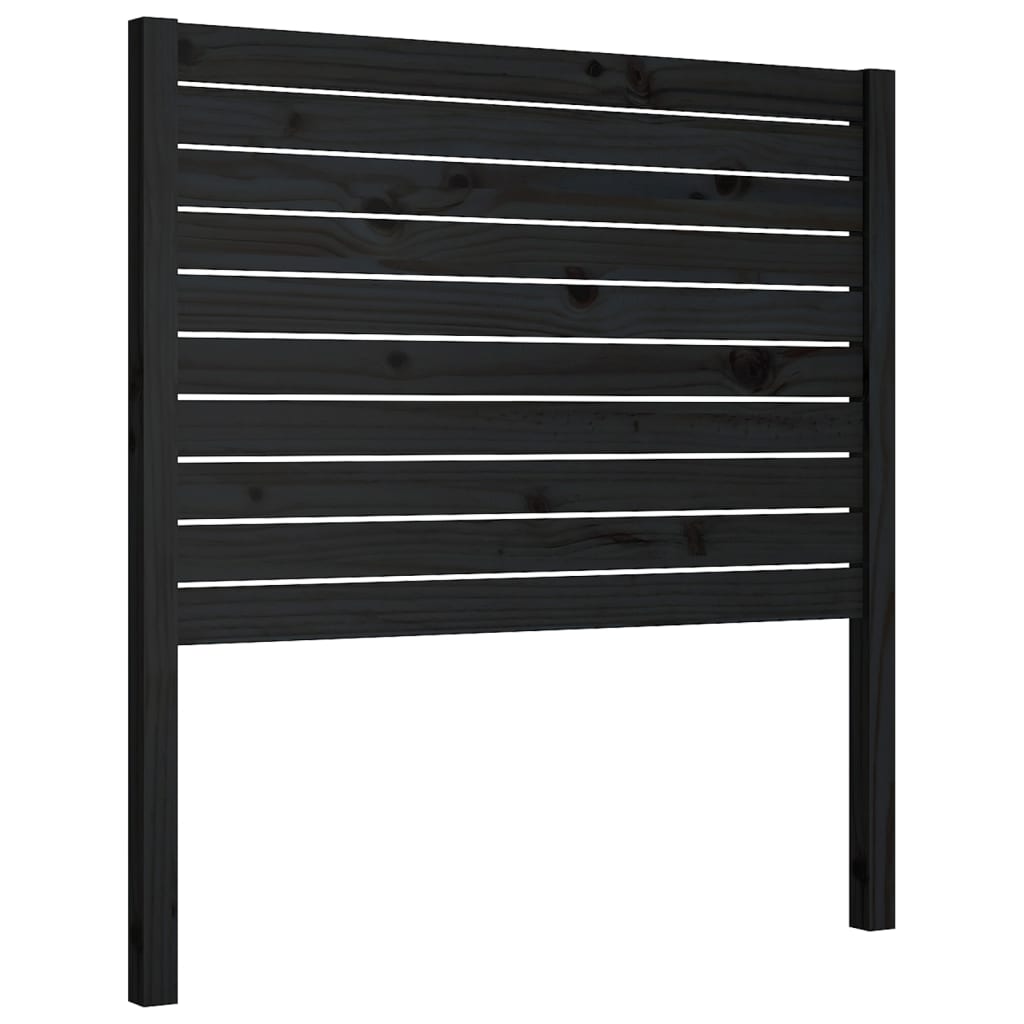 vidaXL Tête de lit noir 96x4x100 cm Bois de pin massif