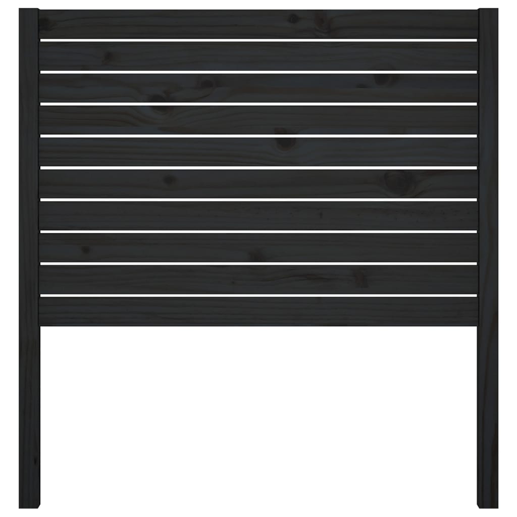 vidaXL Tête de lit noir 96x4x100 cm Bois de pin massif