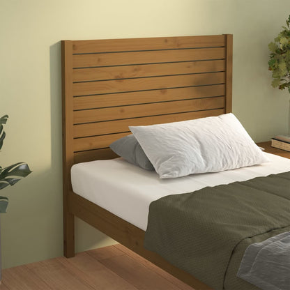 vidaXL Tête de lit Bois de pin massif Marron miel 106x4x100 cm