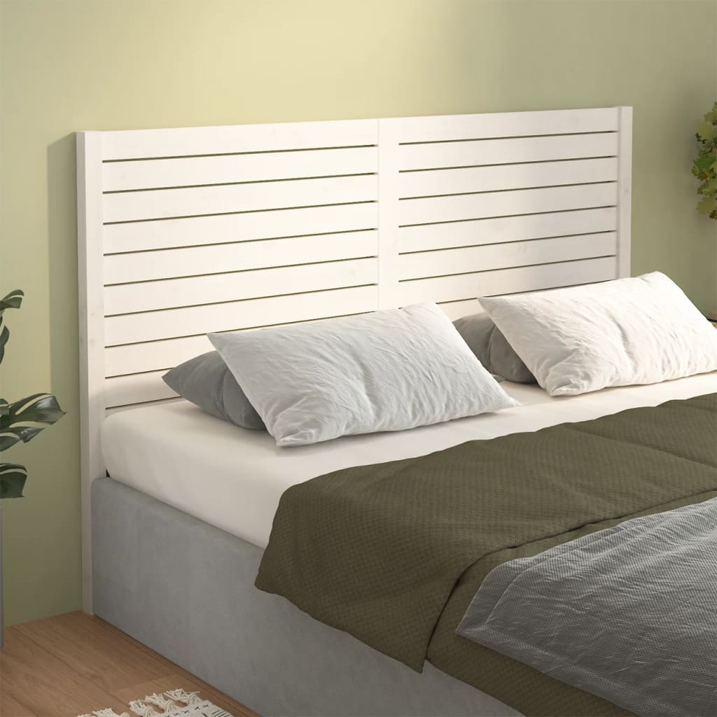 vidaXL Tête de lit Blanc 126x4x100 cm Bois de pin massif