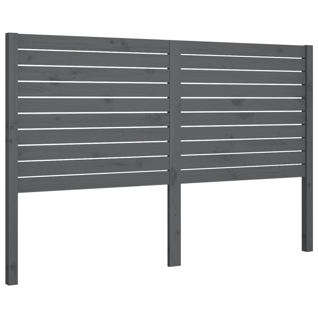 vidaXL Tête de lit gris 126x4x100 cm pin massif